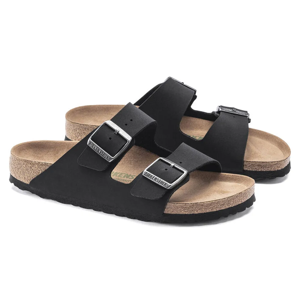 BIRKENSTOCK Women's Arizona Vegan Birkibuc (Black - Narrow Fit)