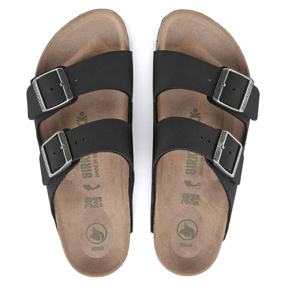 BIRKENSTOCK Women's Arizona Vegan Birkibuc (Black - Narrow Fit)