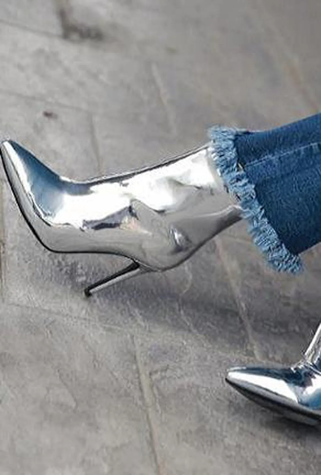 BRIGITTE - METALLIC ANKLE BOOTS