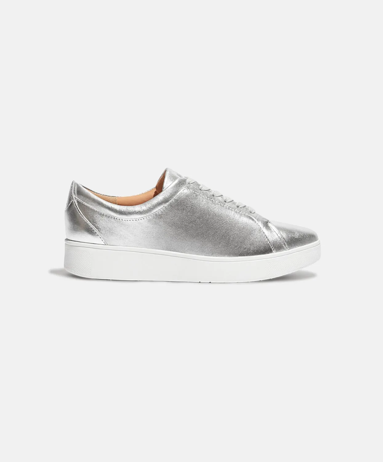 FitFlop Rally Leather Sneakers Silver