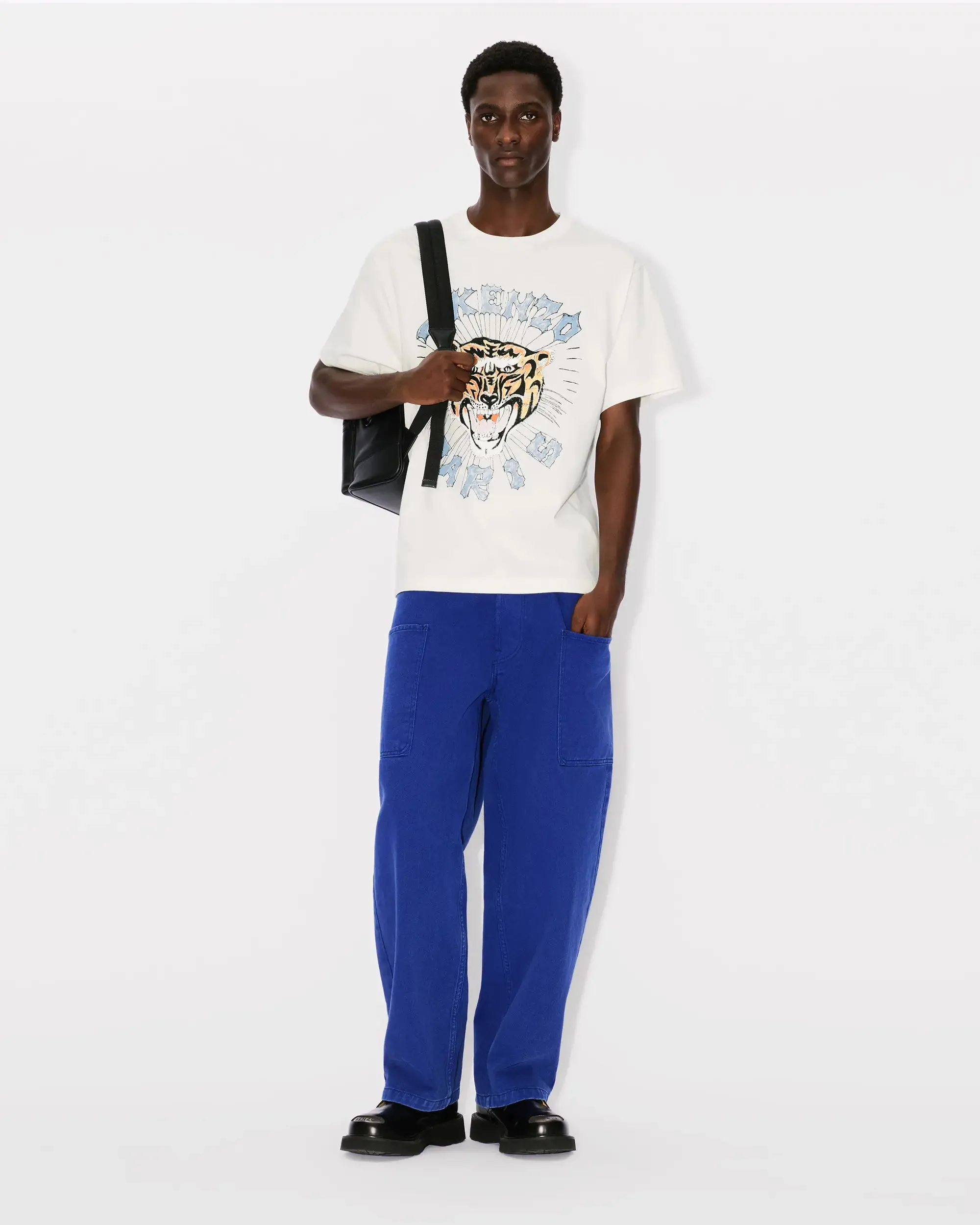 Kenzo Drawn Varsity Oversized Tee - Off White