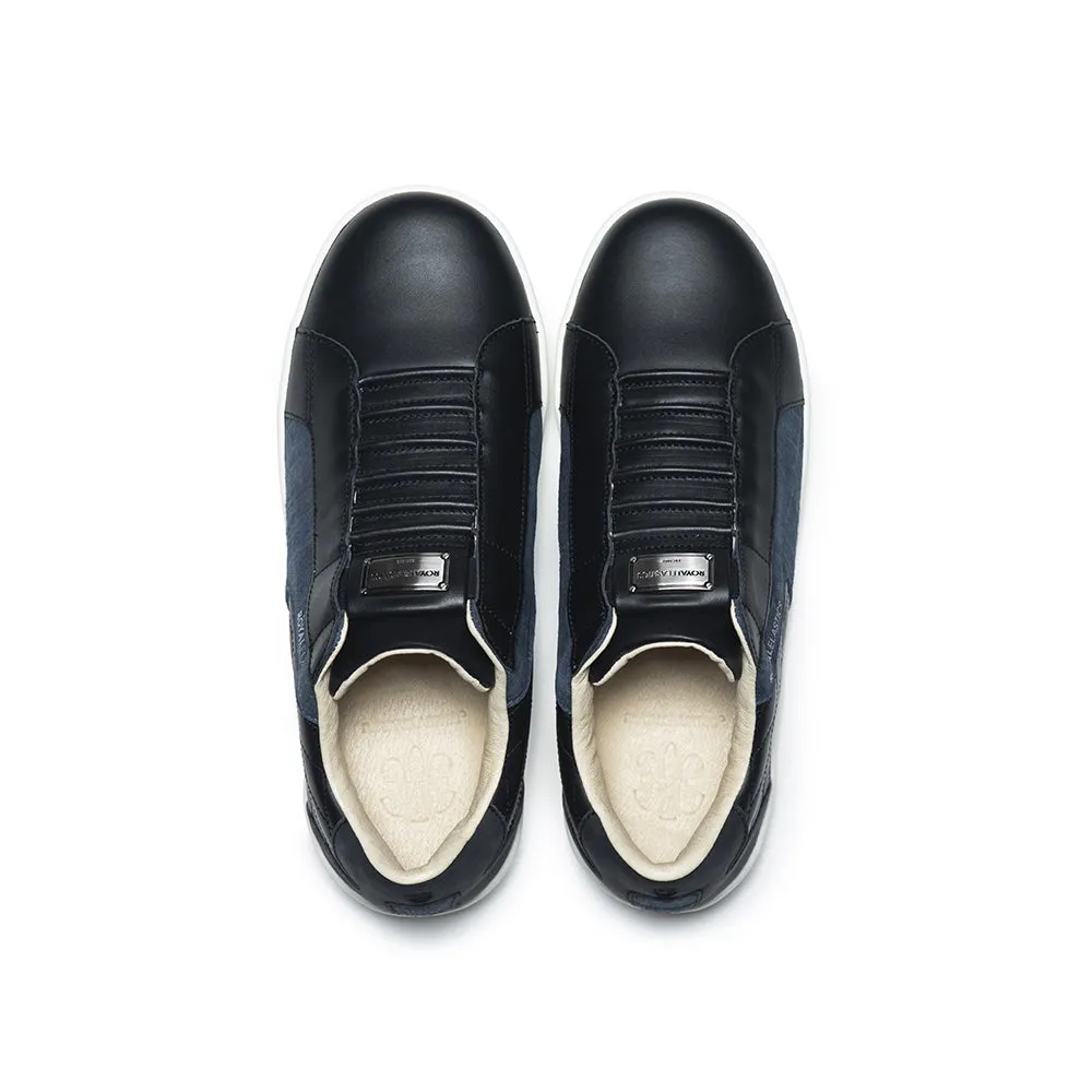 Men's Adelaide Black  Leather Sneakers 02601-995