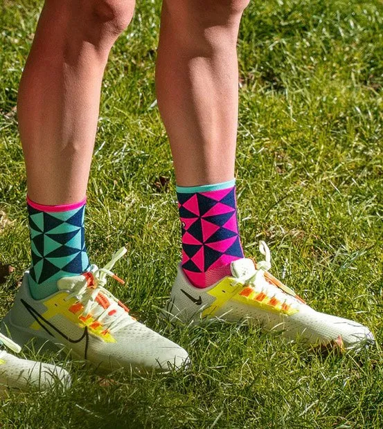 Monkey Sox Classic X3 Sport | Pink & Turquoise