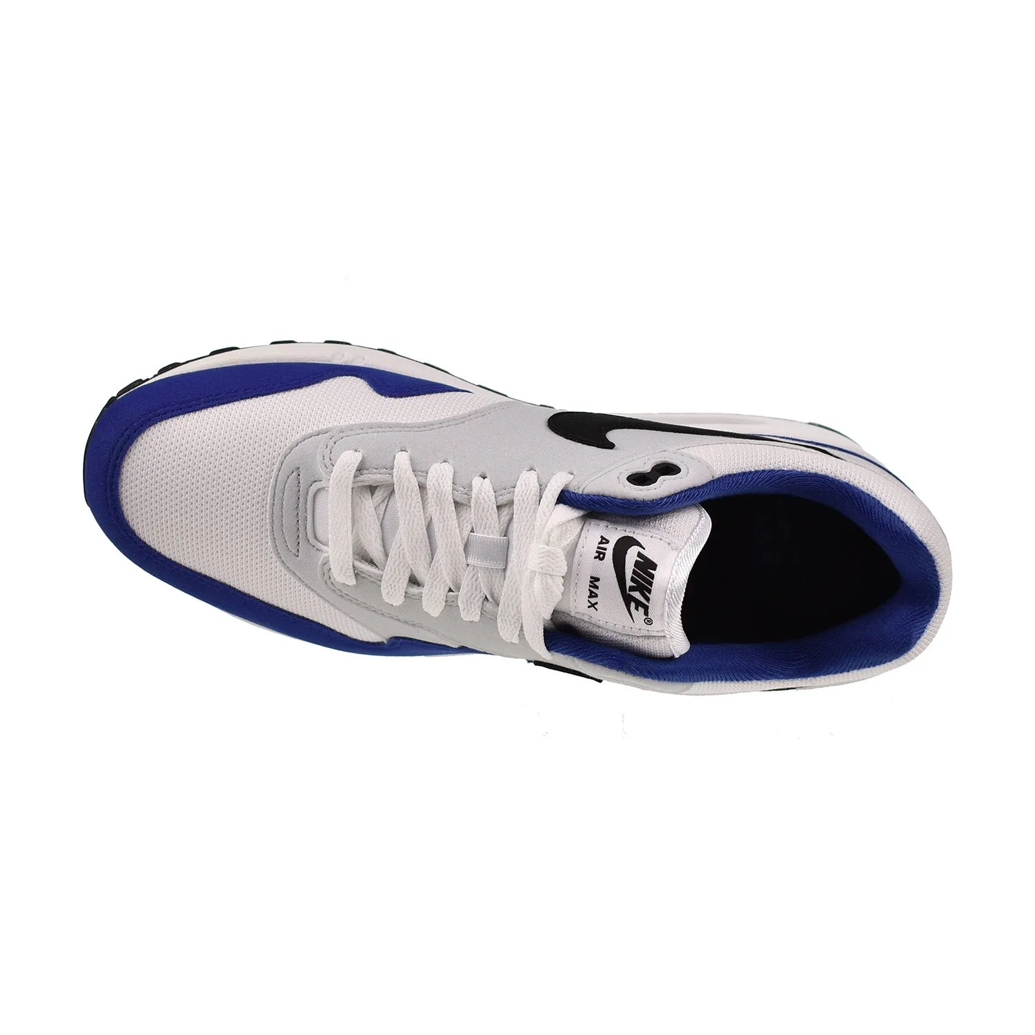 Nike Air Max 1 Men's Shoes White-Black-Deep Royal Blue