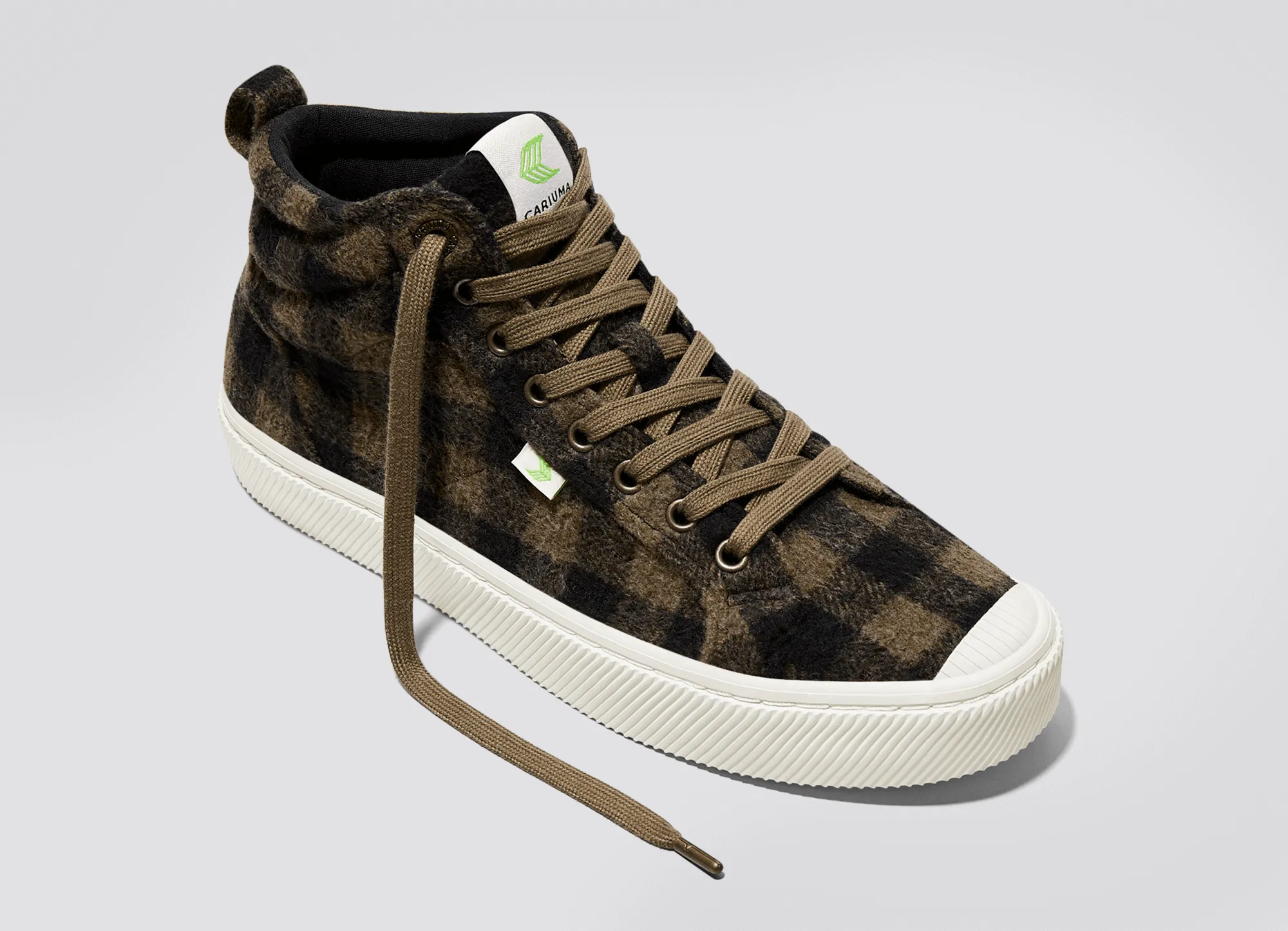 OCA High Brown Plaid Sneaker Men