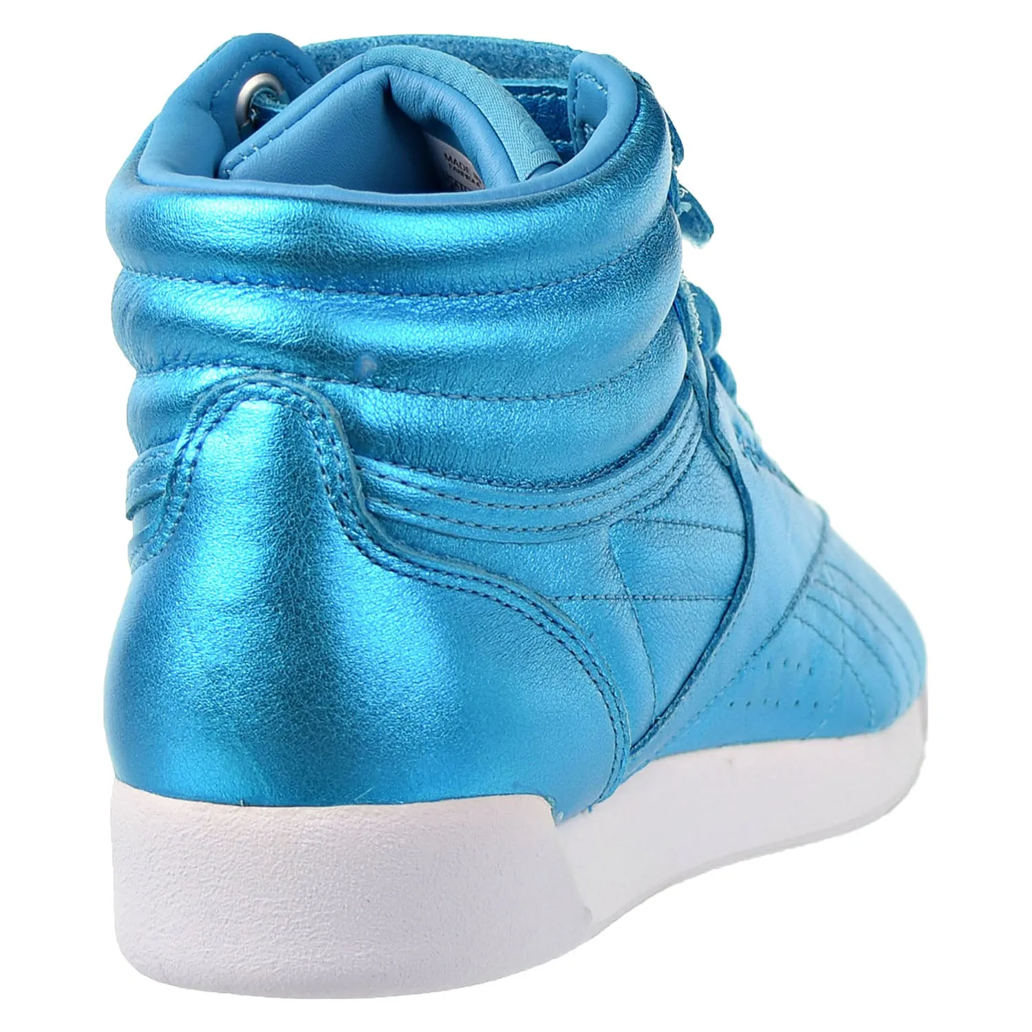 Reebok Freestyle Hi Metallic Women Shoes Feather Blue/White