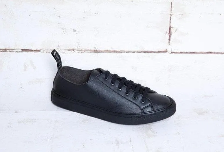 'Samo' Vegan-Leather Sneaker by Good Guys Don't Wear Leather - Black