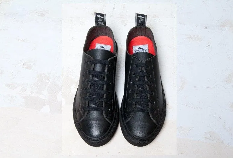 'Samo' Vegan-Leather Sneaker by Good Guys Don't Wear Leather - Black