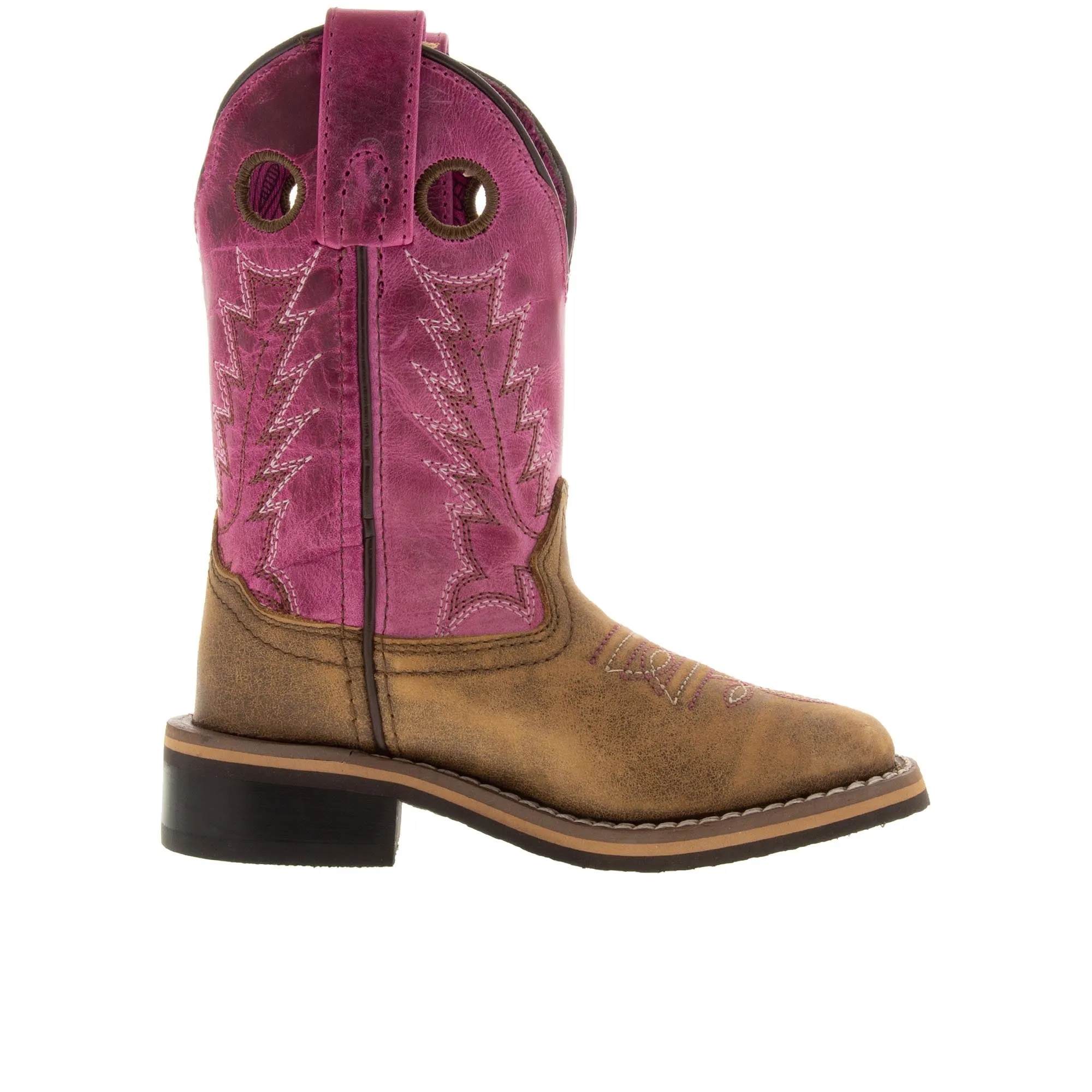 Smoky Mountain Boots Childrens Tracie Brown Distressed Pink Distress