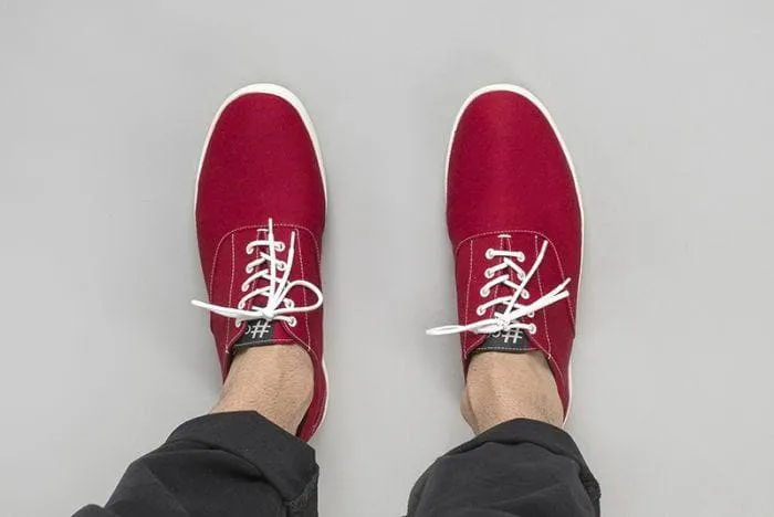 The Wave - Canvas sneaker from Ahimsa - red