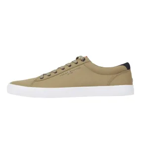 Tommy Hilfiger Essential Detail Vulcanized Textile Sneakers for Men - Olive Green FM0FM03991