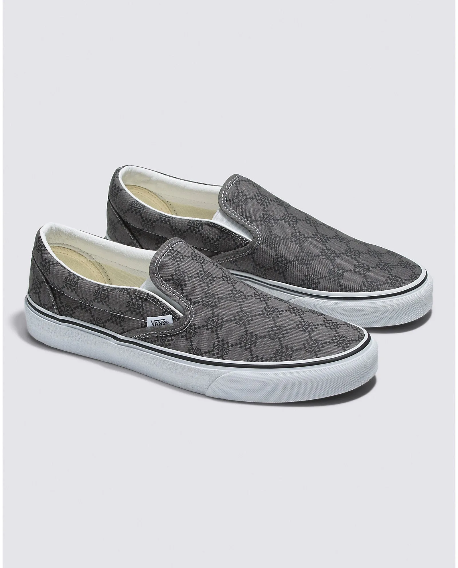 VANS UNISEX MONOGRAM CLASSIC SLIP-ON SHOE (PEWTER)