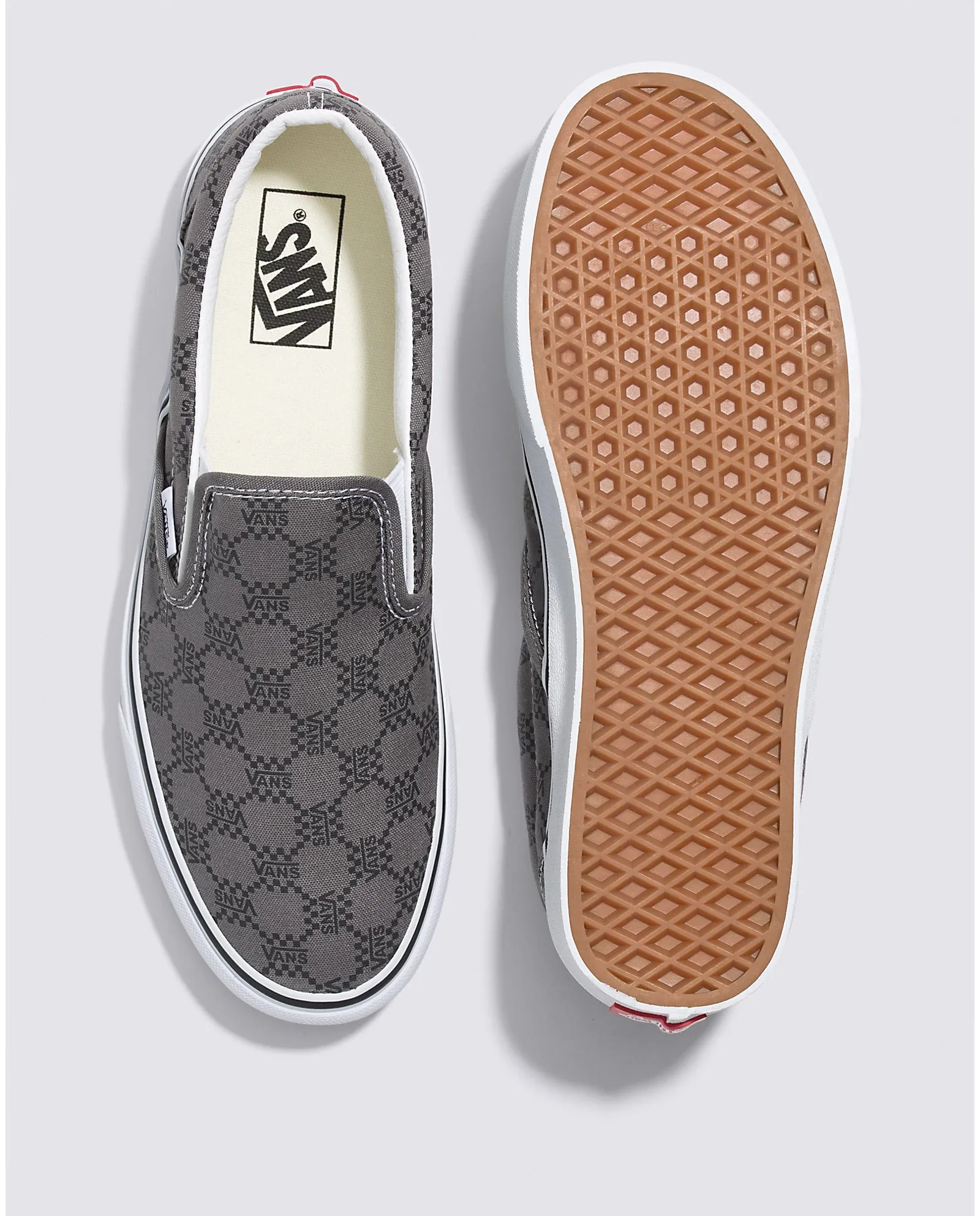 VANS UNISEX MONOGRAM CLASSIC SLIP-ON SHOE (PEWTER)